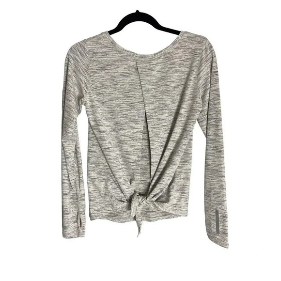 Zyia Split Open Back Long Sleeve Grey-sz Medium - Picture 8 of 8
